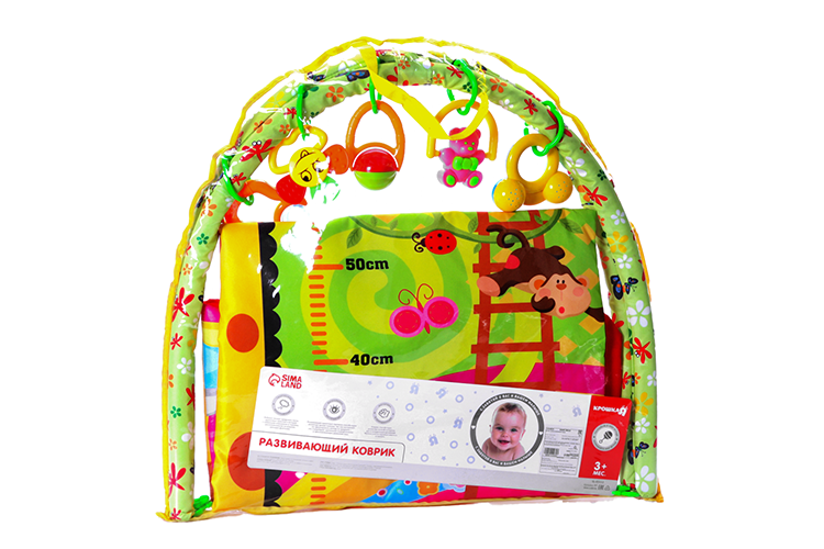 Коврик развивающий «Жирафик», дуги, 5 погремушек